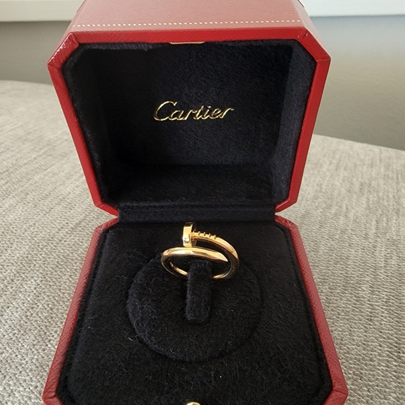 Cartier JUC Just Un Clou 18k Rose Gold Classic Ring Love SZ 54 Pristine Full Set - Picture 5 of 7